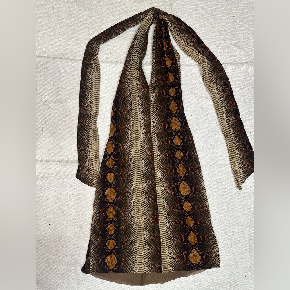 SKIMS Desert Snake Print Halter Mini Dress - Picture 5 of 10